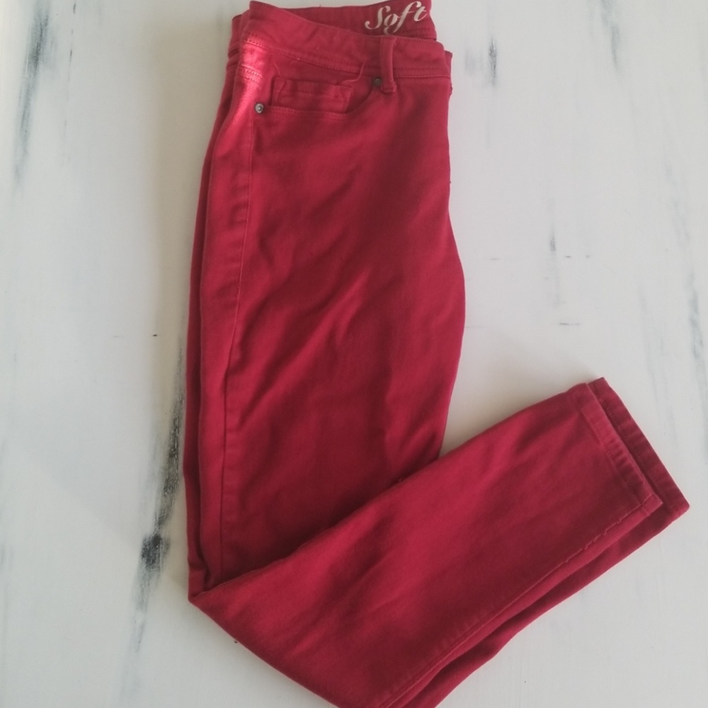 red jeans